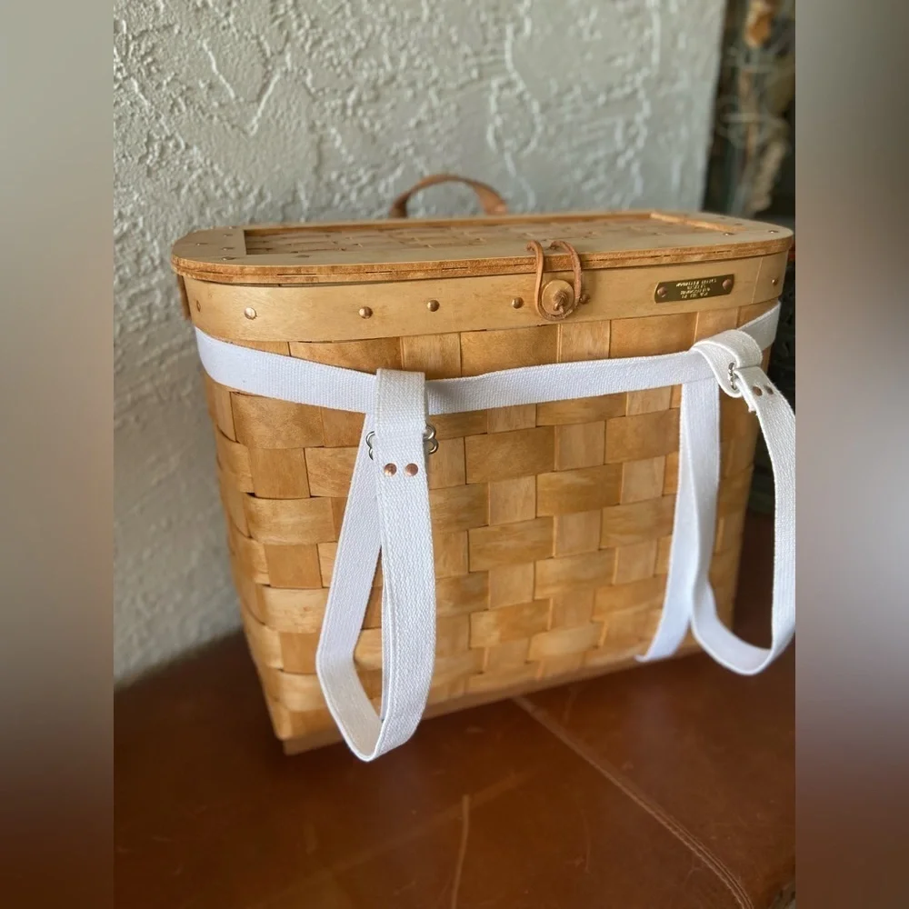 Mountain Trails Baskets~Vintage~Pristine~Handmade~USA~ Natural Wood~Backpack